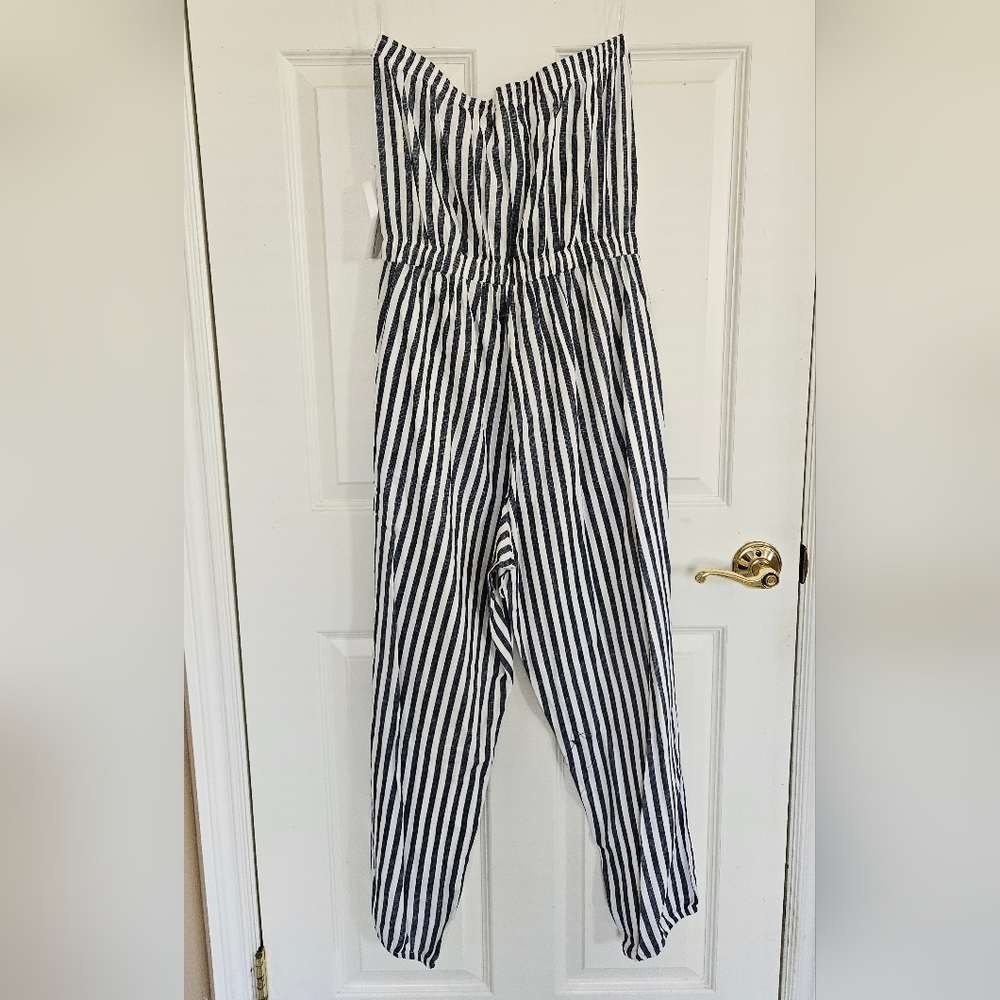 BNWT Striped Navy & White Sleeveless Pant-Suit - Picture 4 of 7